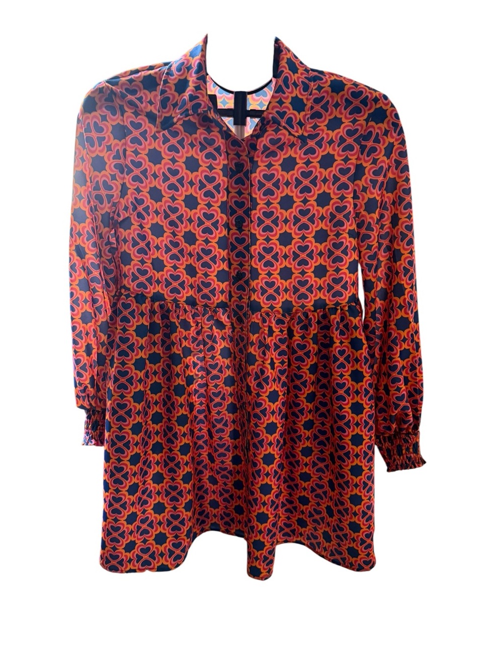 Size 4 LabelRail x Nashville Tash Bright Floral-Print Dress in Orange Pink Navy